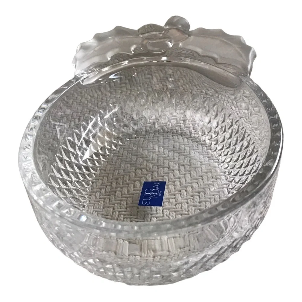 Studio Nova Crystal Holly Berry Oval Dish